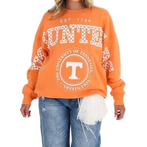 NEW GAMEDAY SOCIAL tennessee philly split crewneck tee in orange